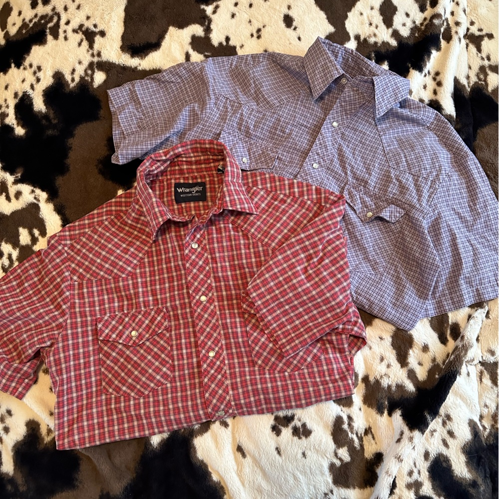 Short sleeve wrangler button up bundle